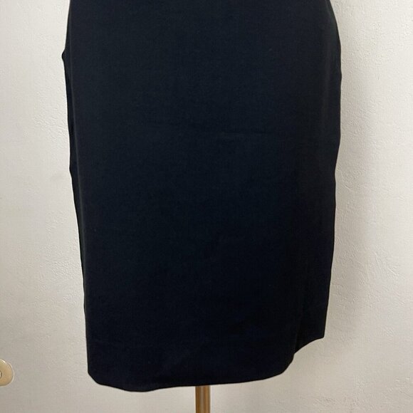 Everlane Pencil Skirt Black Jersey Pull On Career Office Stretch Size Large - Picture 3 of 8